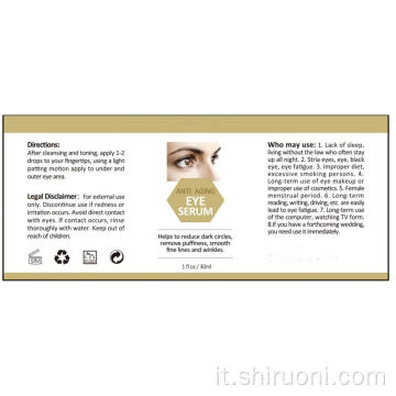 Skincare Eye Serum Anti Aging Rimuovi il gonfiore